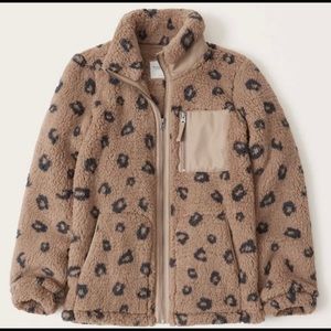 Abercrombie and Fitch cheetah print Sherpa